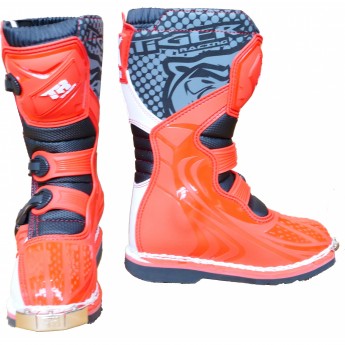 Мотоботы детские MOTAX TIGER RACING красно-белые шитая подошва, 34 Мотоботы детские MOTAX TIGER RACING красно-белые шитая подошва, 34